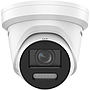 Caméra réseau à tourelle fixe avec lumière stroboscopique ColorVu de 8 MP et avertissement sonore