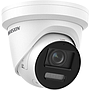 Caméra réseau à tourelle fixe avec lumière stroboscopique ColorVu de 8 MP et avertissement sonore